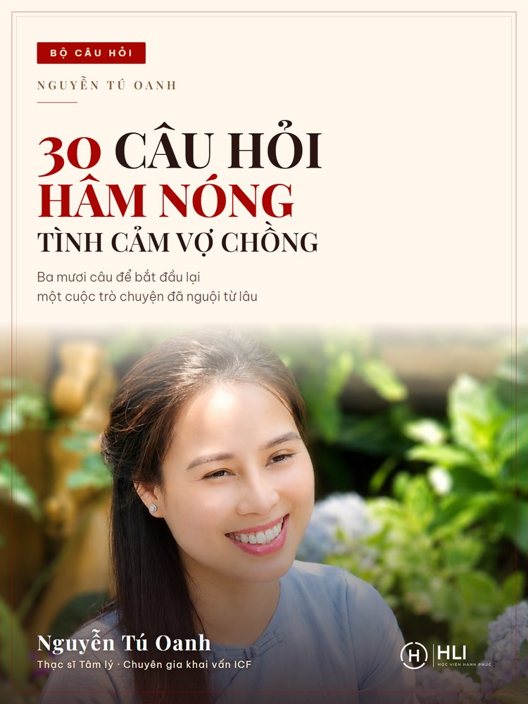 Bìa 30 Câu Hỏi Hâm Nóng Tình Cảm Vợ Chồng — Nguyễn Tú Oanh